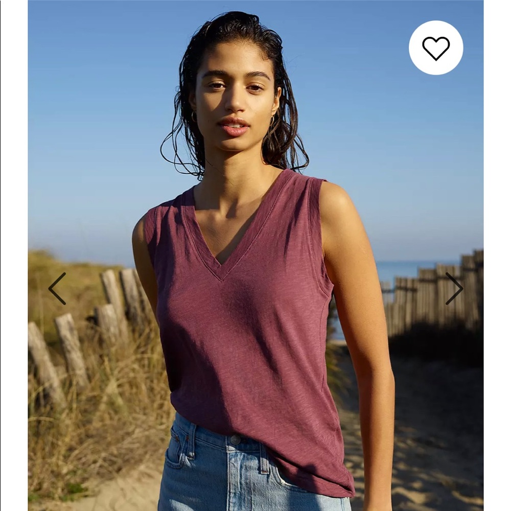 Madewell Whisper Cotton V Neck Tank